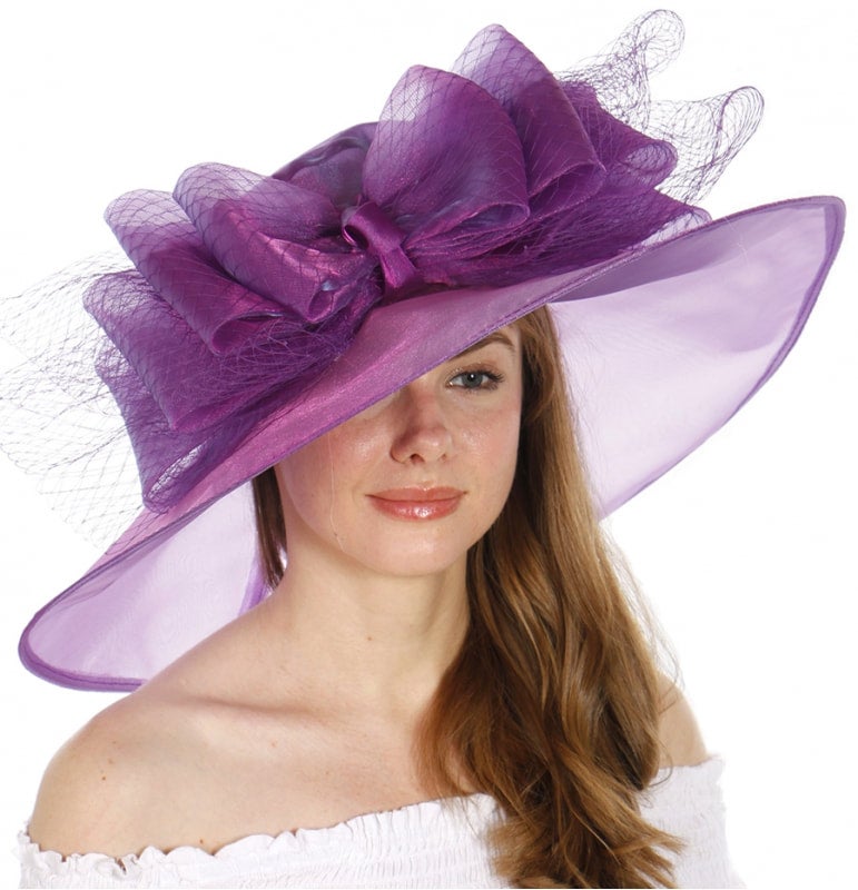 Womens purple dress hats deals